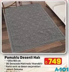 PAMUKLU DESENLİ HALI 120X180 CM
